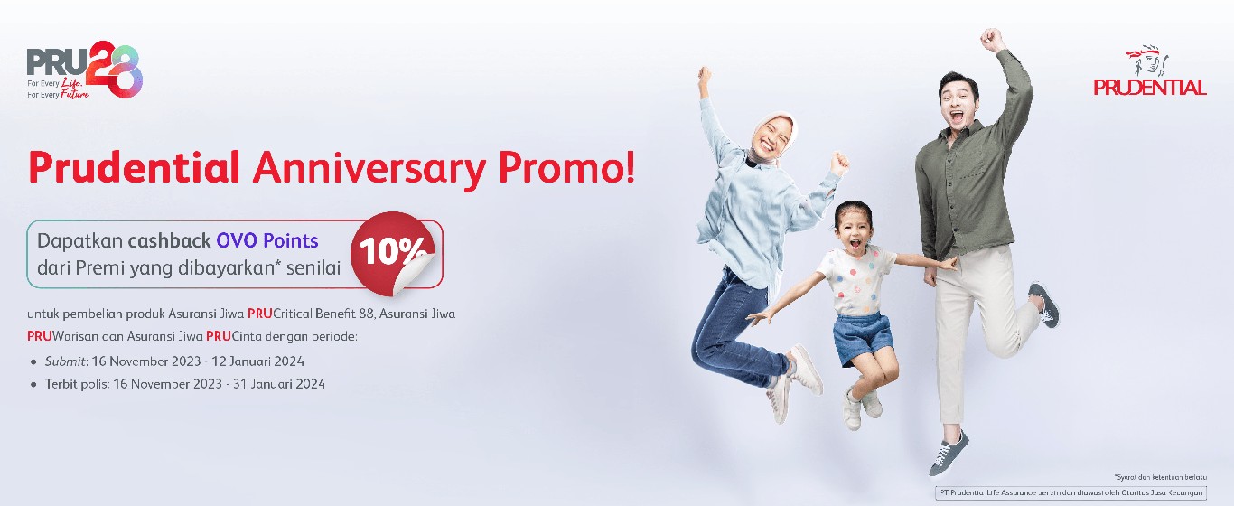 Dapatkan Prudential Anniversary Promo! | Prudential Indonesia